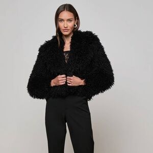 Aura Cropped Faux Fur Jacket